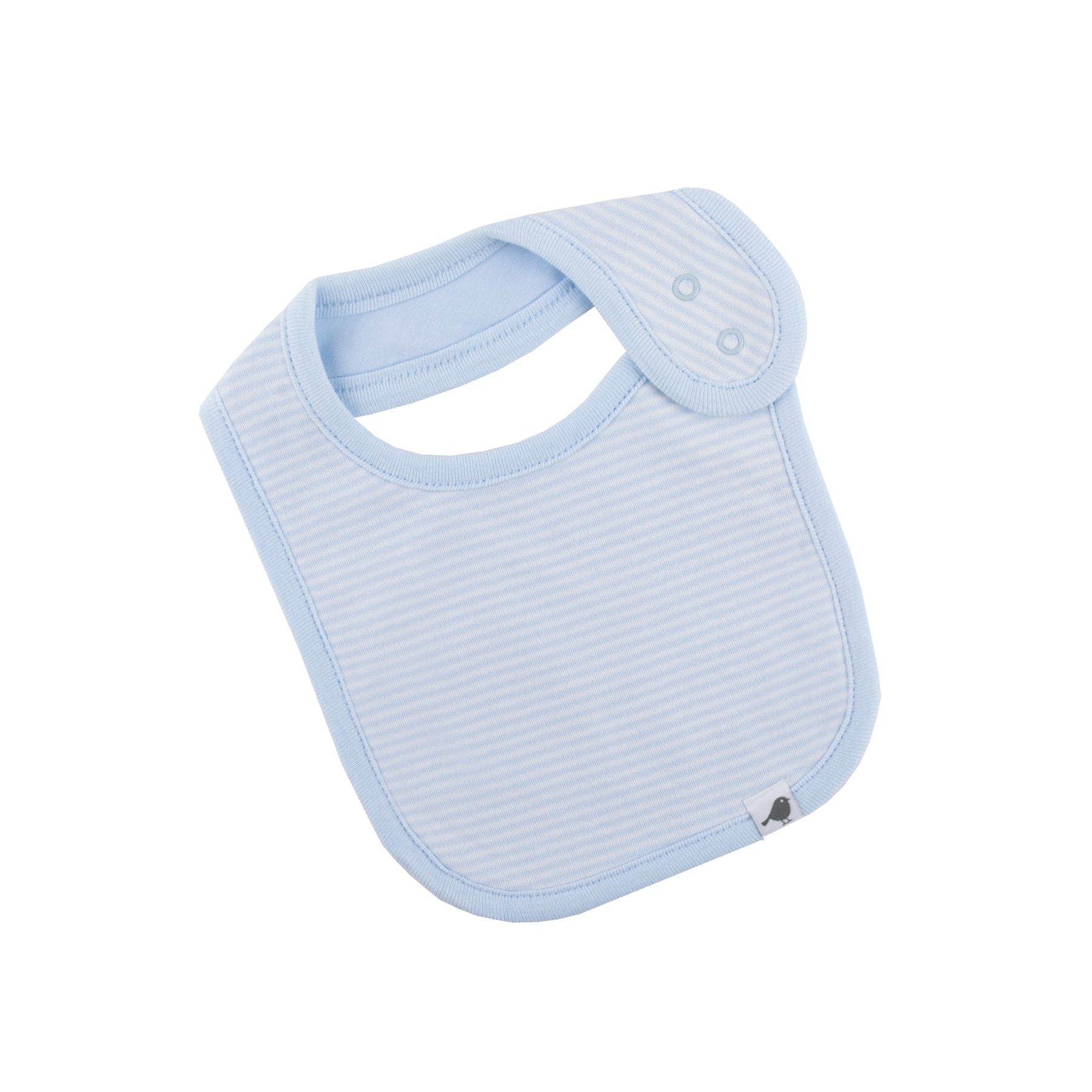 Light blue stripe baby bib 