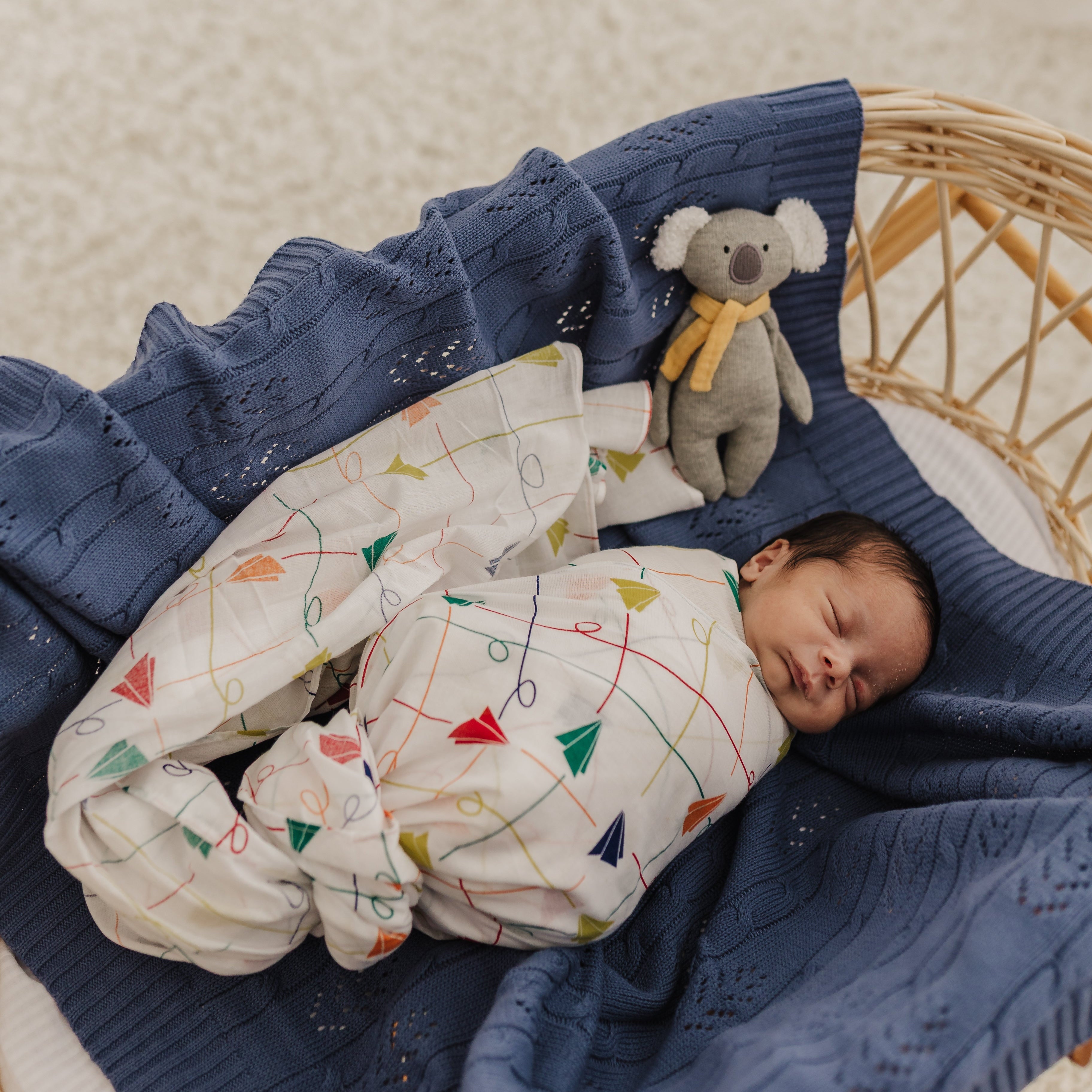 Paper Plane Muslin Wrap