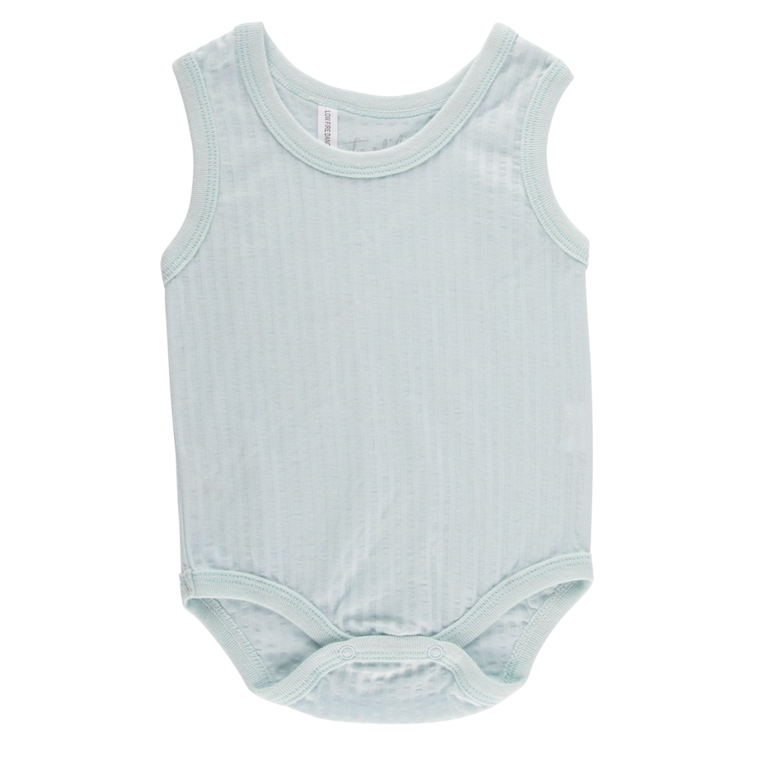 Pale Blue Self Stripe Singlet Suits - 2 Pack