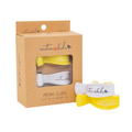 Yellow & White Pram Clips - 2 Pack