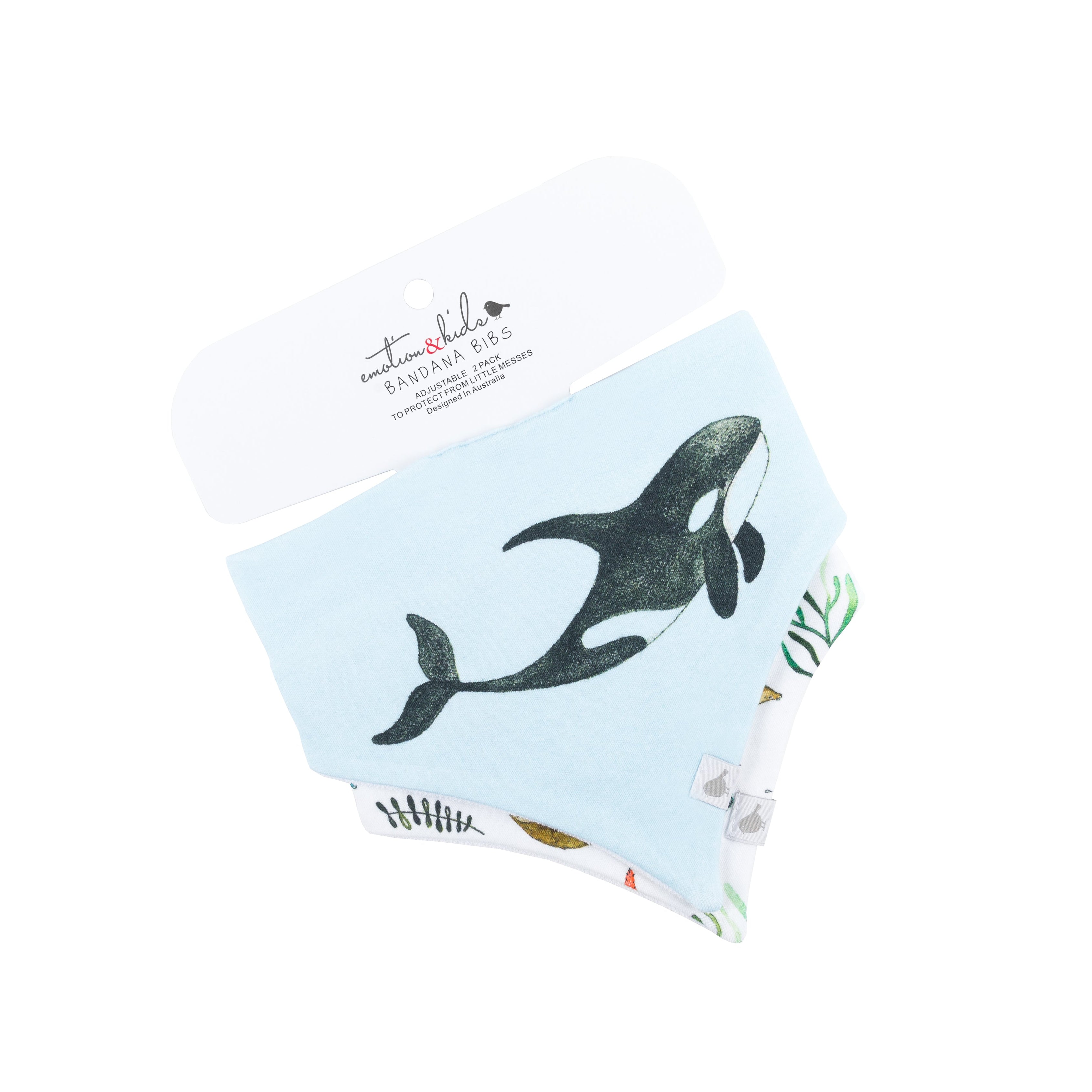 Under the Sea Organic Cotton Bandana Bibs - 2 Pack