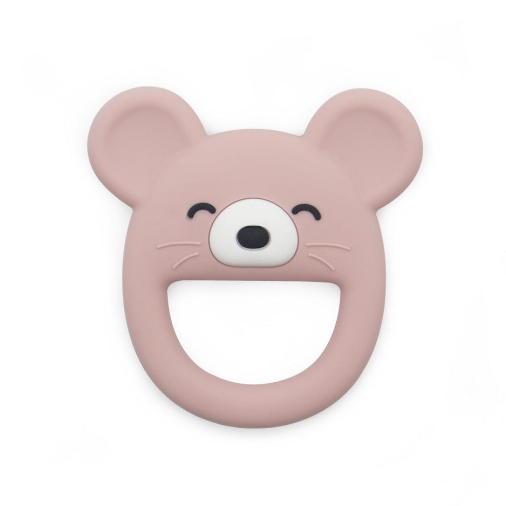 Dusty Pink Mouse Teether