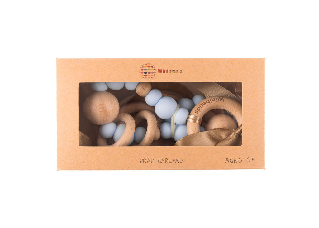 Pale Blue Harlow Pram Garland