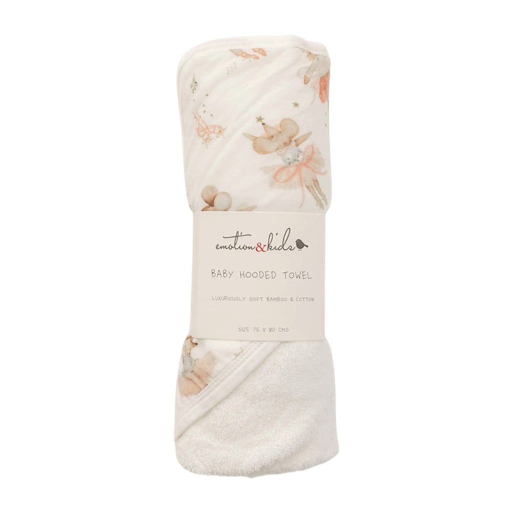 Ballerina Mouse Baby Hooded Towel