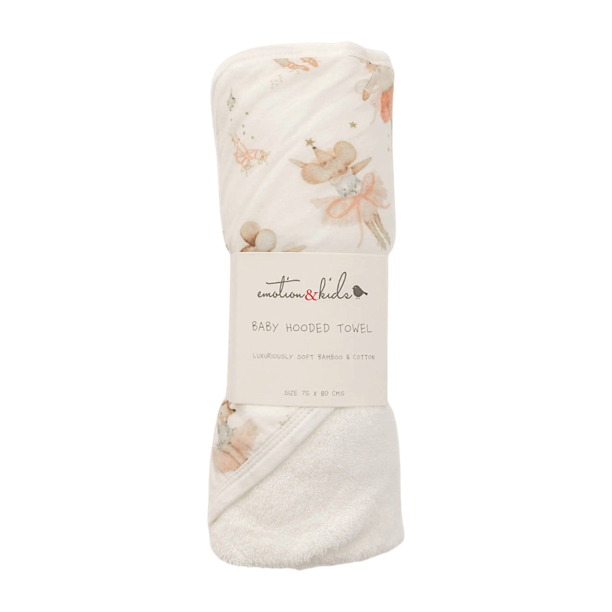 Ballerina Mouse Baby Hooded Towel