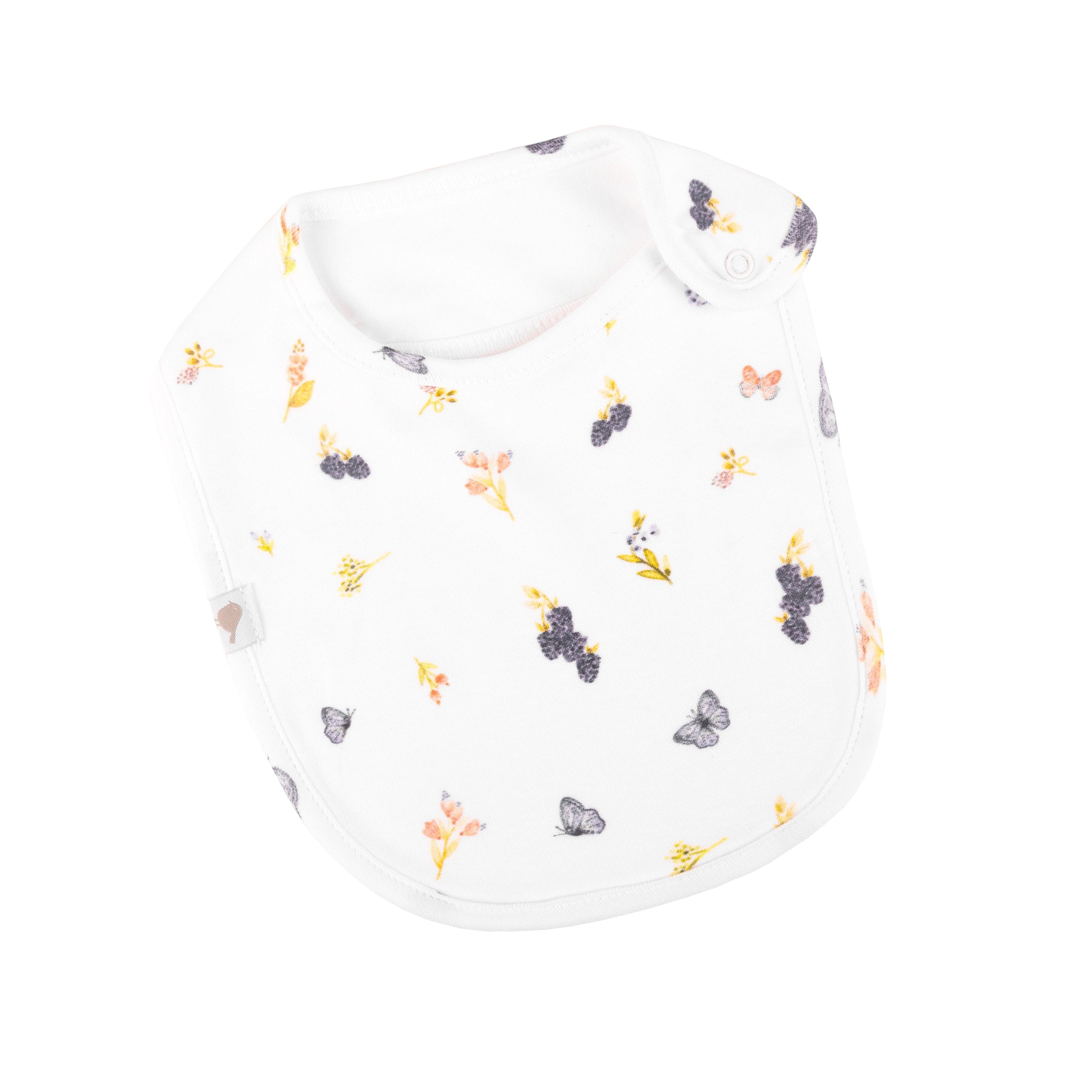 Berries & Butterflies Organic Cotton Bib