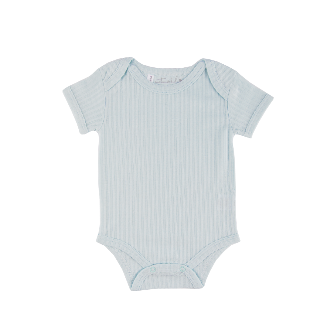 Pale Blue Self Stripe Bodysuit
