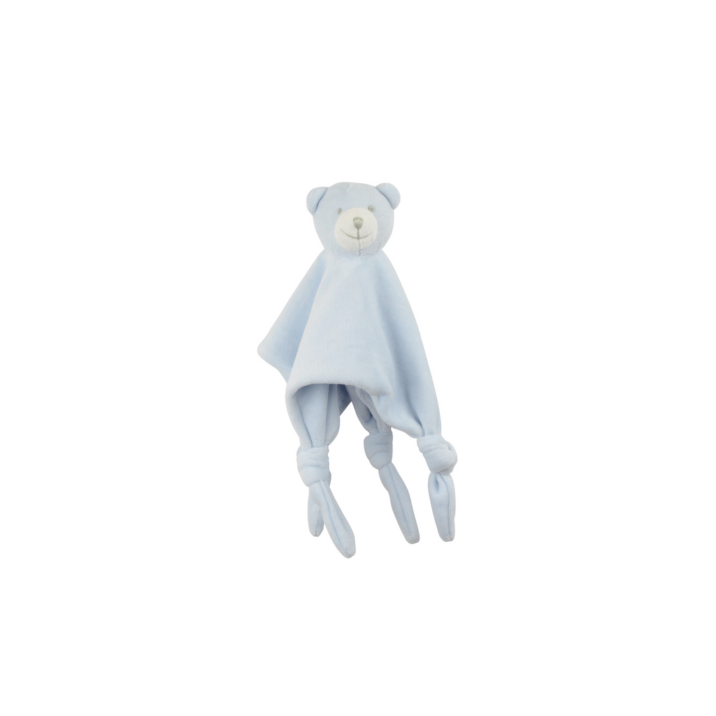 Pale Blue Bear Velour Comforter