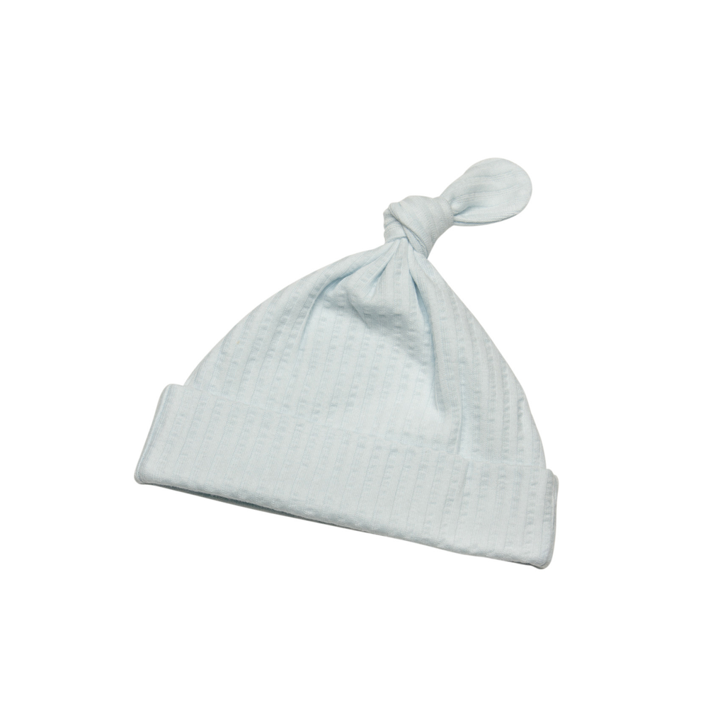Pale Blue Self Stripe Beanie