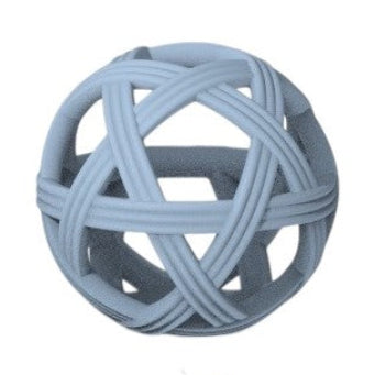 Dusty Blue Weave Sensory Teething Ball