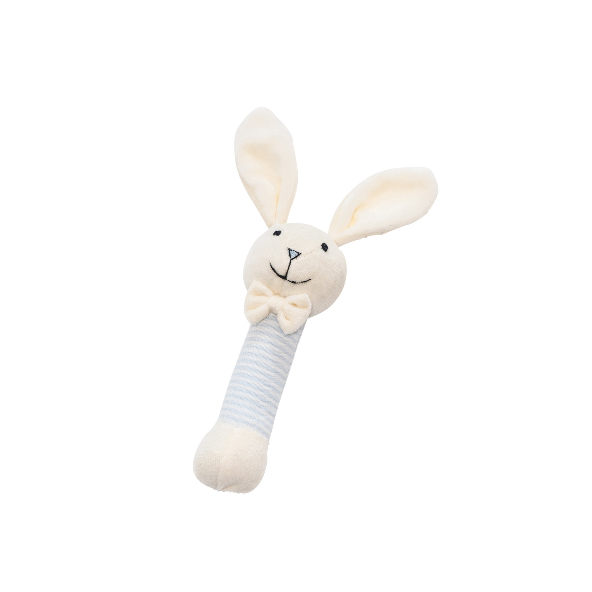 Pale Blue Stripe JoJo Bunny Rattle