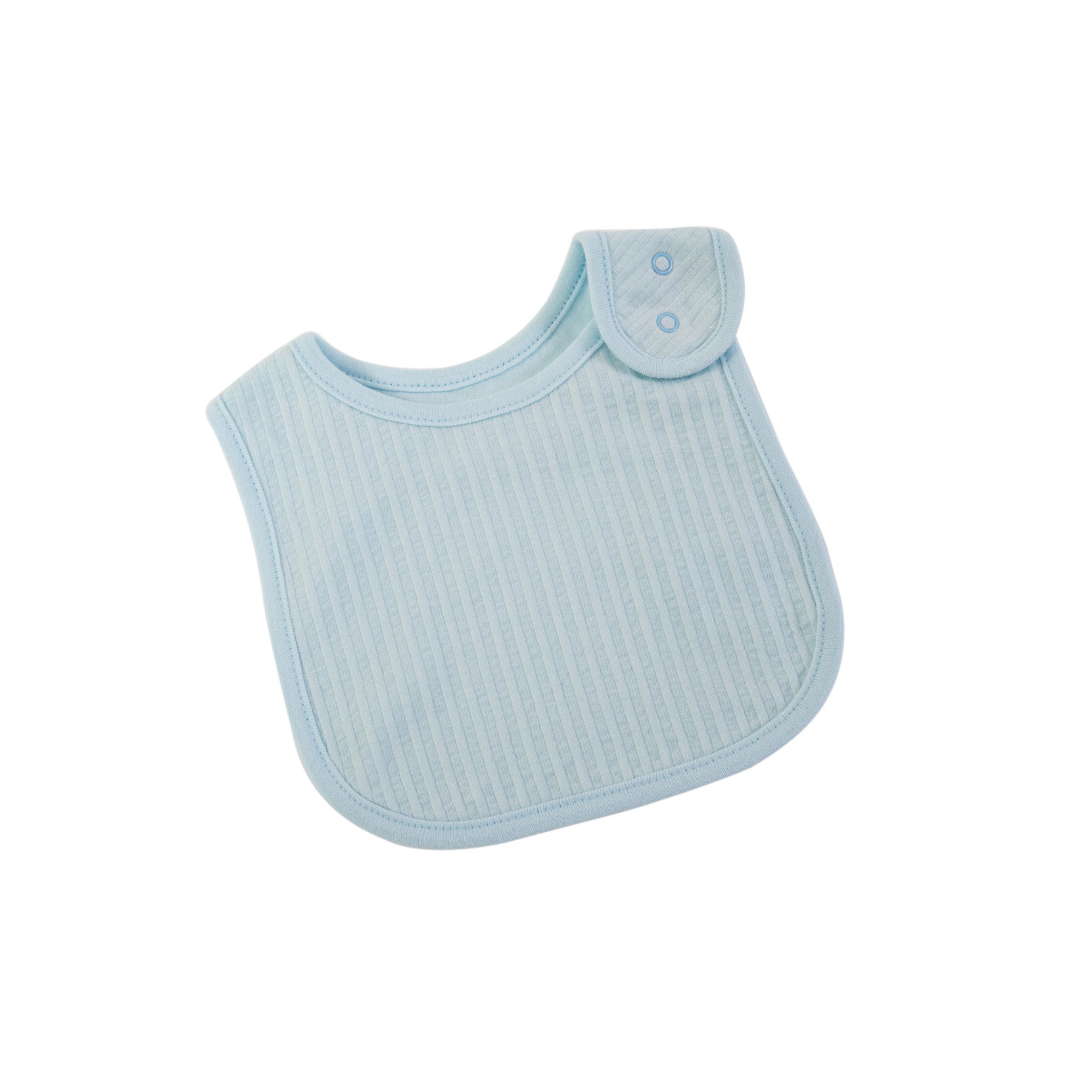 Pale Blue Self Stripe Bib