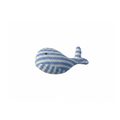 Blue & White Stripe Crochet Whale Squeaker