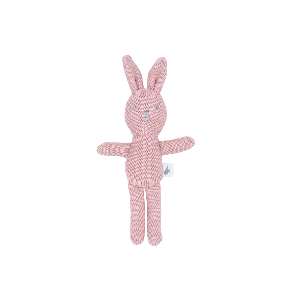 Blush Knitted Bunny Rattle