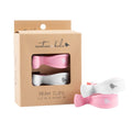 Pink & White Pram Clips - 2 Pack