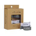 Grey & White Pram Clips - 2 Pack