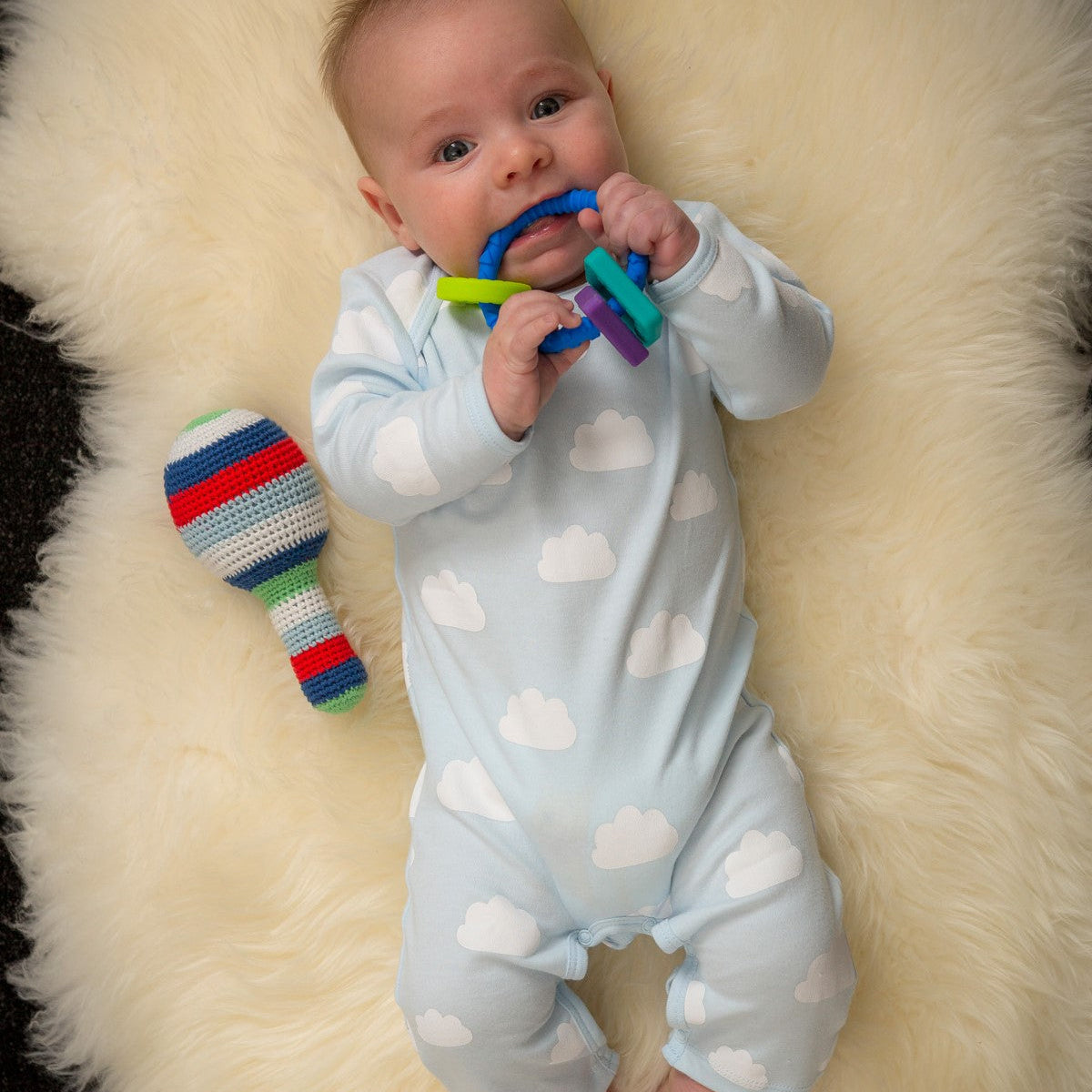 Pale Blue Clouds Romper