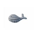 Grey & White Stripe Crochet Whale Squeaker