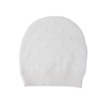 Cream Knot Knitted Beanie
