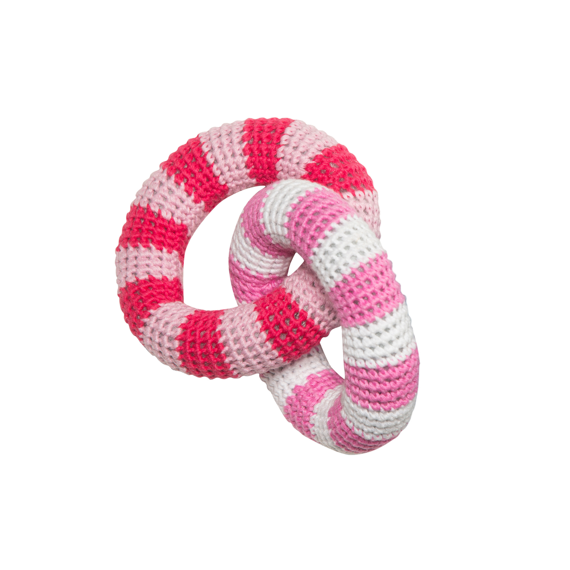 Pink Crochet Rattle Rings
