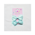 Blue Stripe & Spot Large Bow Hair Clips | 2 Pack